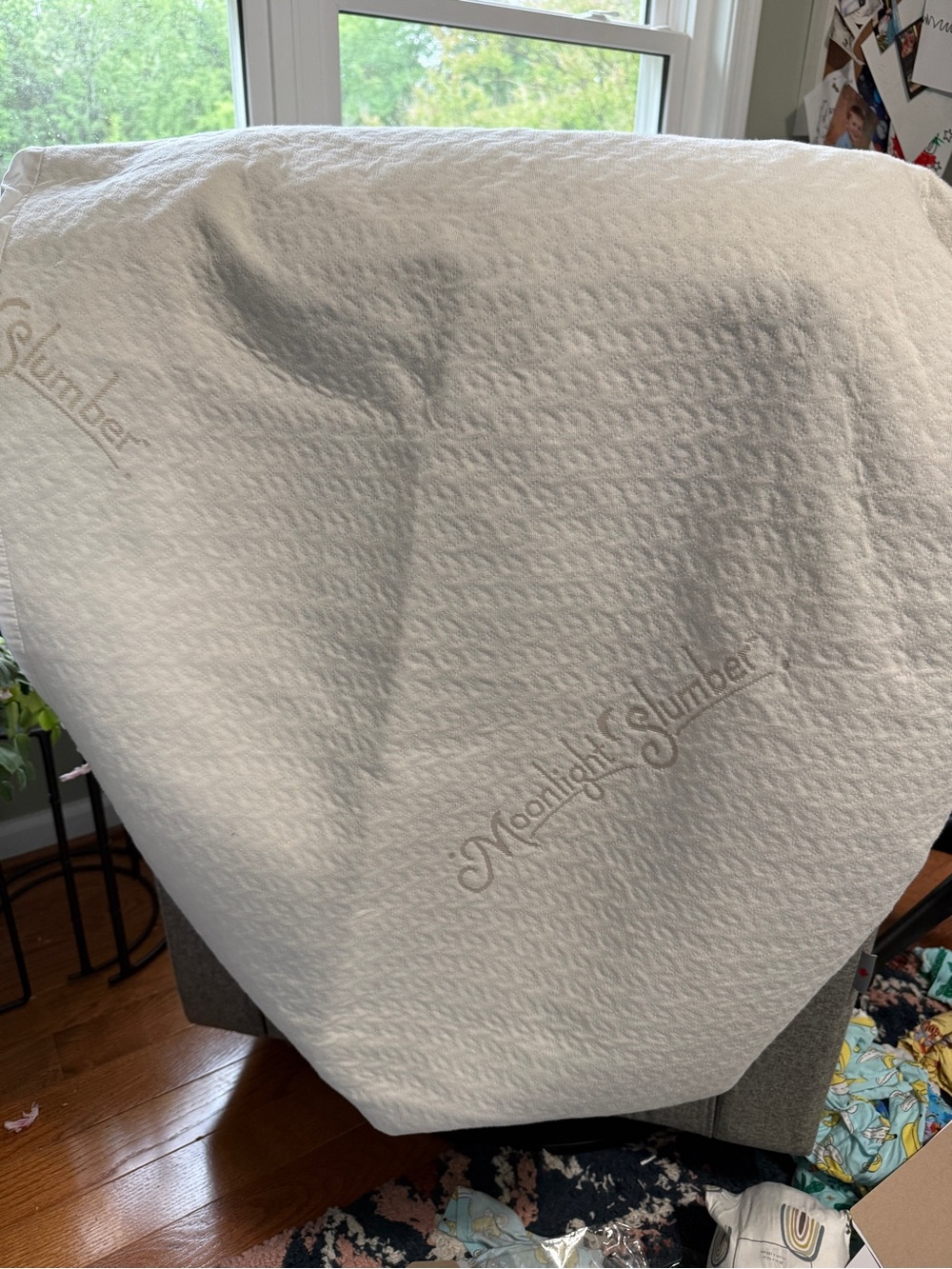 Moonlight Slumber White Quilted Crib Mattress Cover
